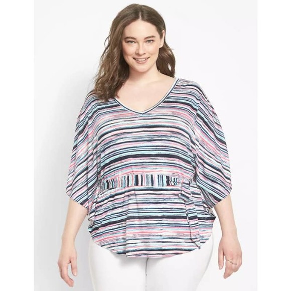 Lane Bryant Multicolor Striped Blouse - Picture 2 of 12
